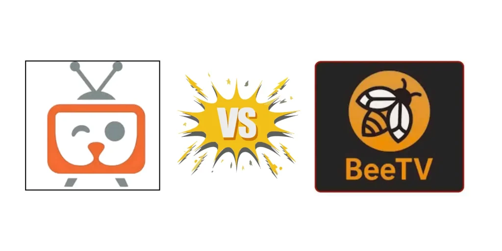 İnat Box ve BeeTV karşılaştırma görseli – iki streaming uygulamasının logo karşılaştırması